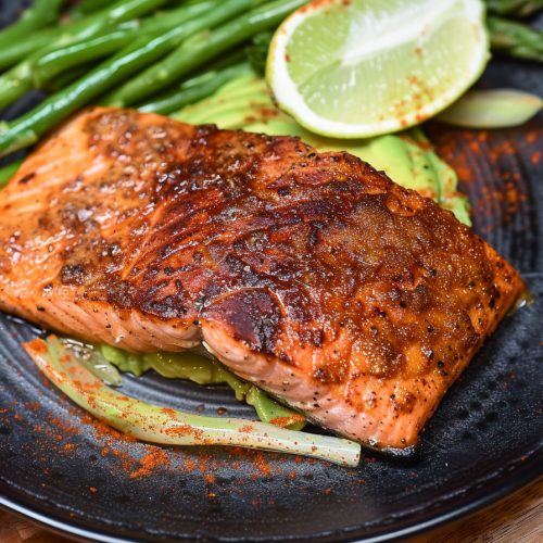 Blackened Salmon with Avocado Cream