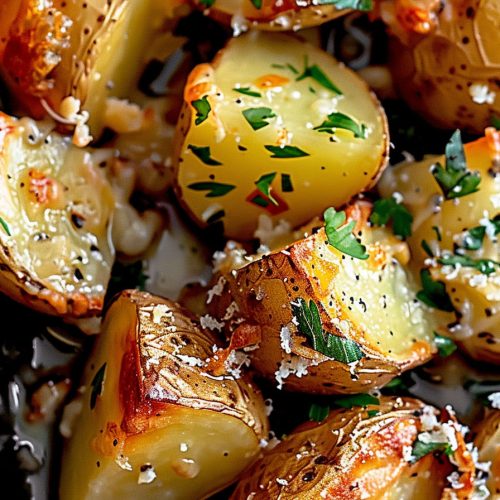 Browned Butter Roasted Potatoes with Parmesan
