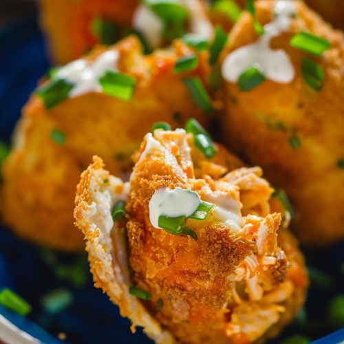 Buffalo Chicken & Ranch Potato Croquettes