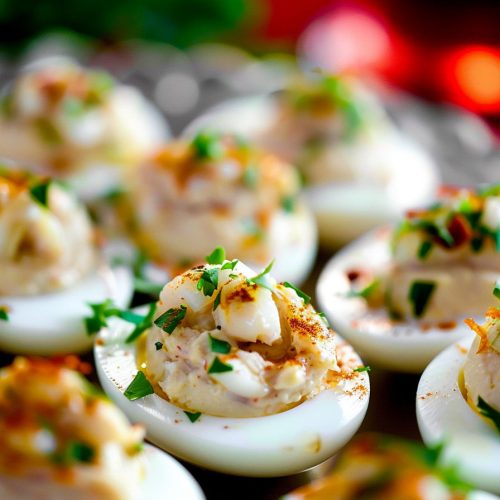 Creole Crab-Stuffed Deviled Eggs