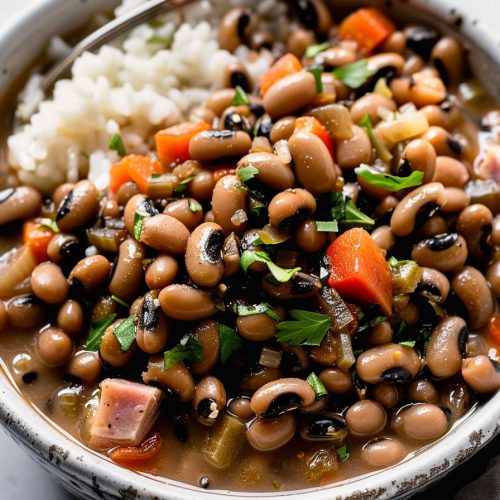 Crockpot Black Eyed Peas with Ham