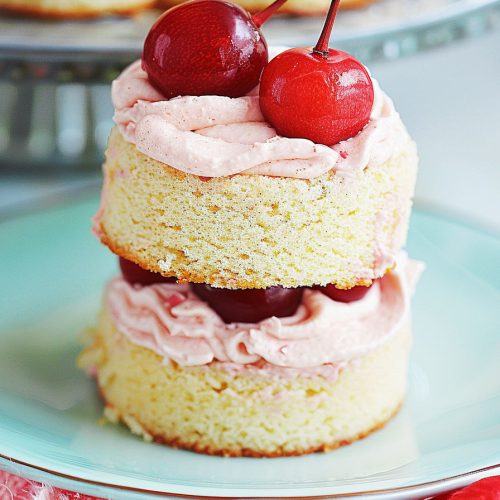 Mini Cherry Almond Cake