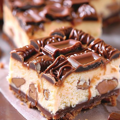 Rolo Cheesecake Bars