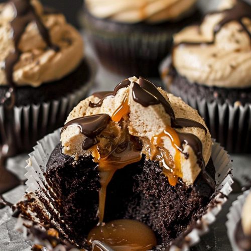 Salted Caramel Chocolate Cupcakes