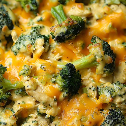Slow Cooker Cheesy Chicken Broccoli Casserole