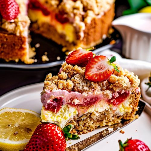 Strawberry Lemon-Ricotta Crumb Cake