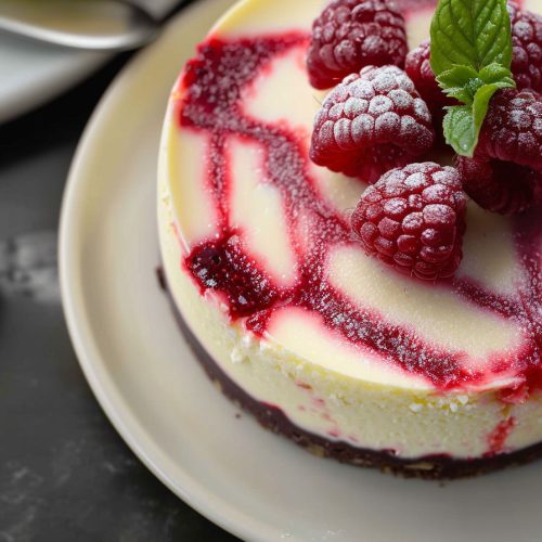 White Chocolate Raspberry Cheesecake