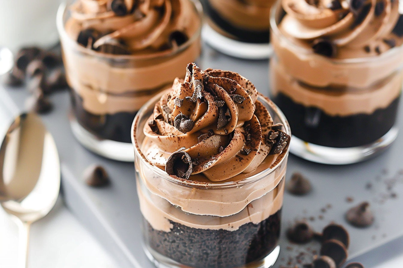 Mini Baileys Chocolate Cheesecake Triefles