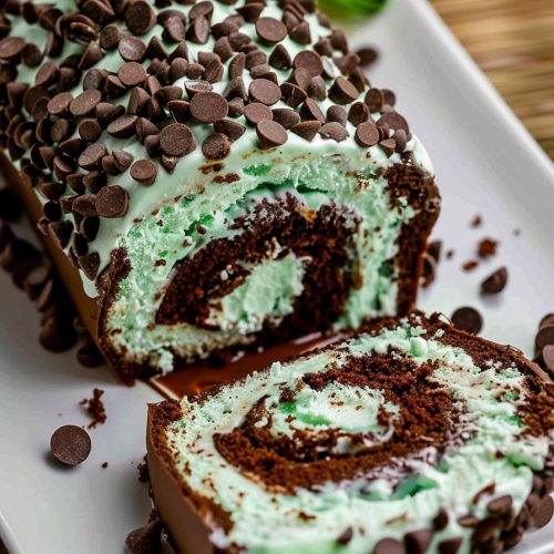 Mint Chip Cake Roll